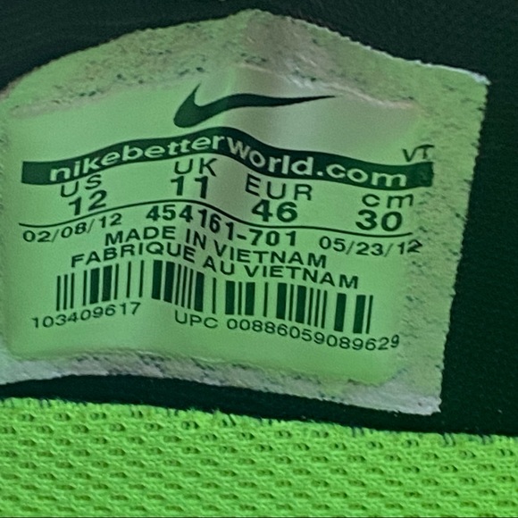 2012 Nike Free Xilla TR Volt Sneakers - Picture 4 of 6